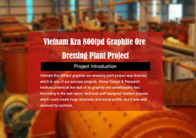 Vietnam Kra 800tpd Graphite Ore Dressing Plant Project